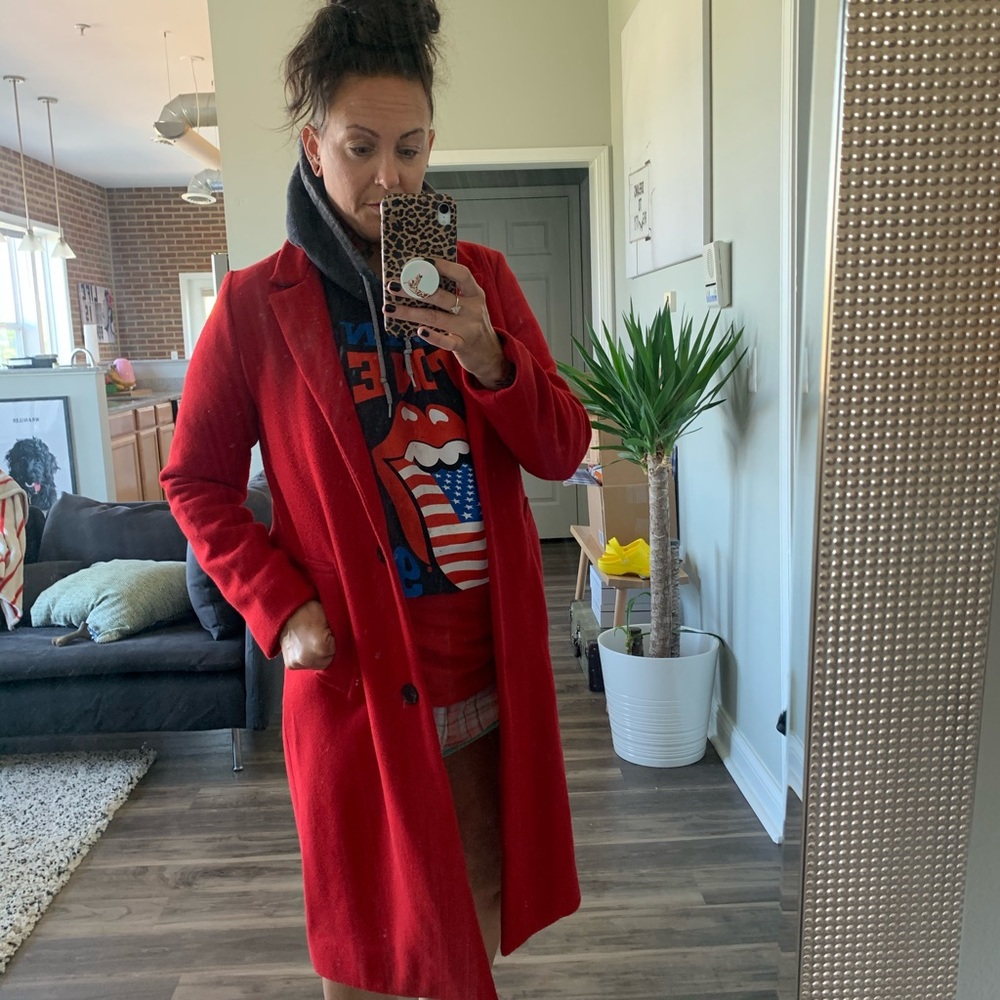 Abercrombie wool blend dad coat